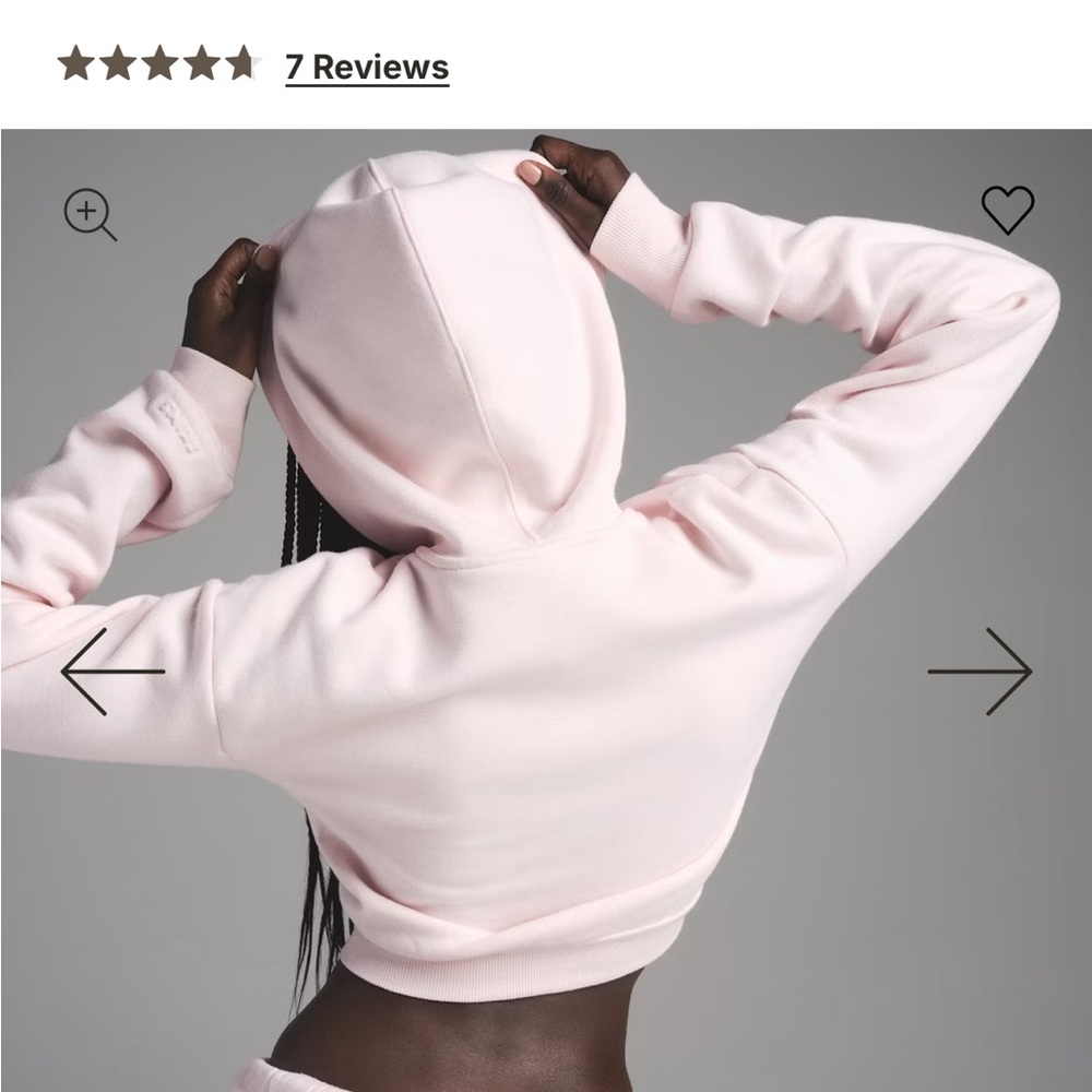 SKIMS Cotton Fleece Pullover Hoodie- Light Pink NWT 💕 - Picture 11 of 16